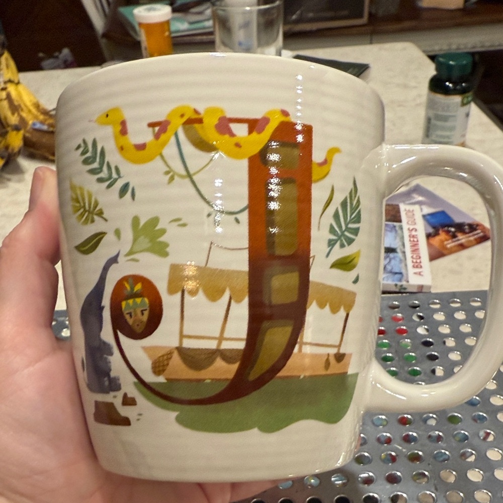 Disney Cream Mug with Jungle Adventure Design